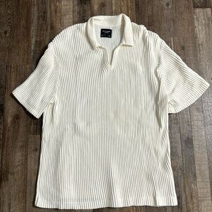 Abercrombie & Fitch Cream Polo Shirt